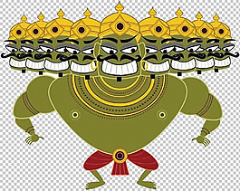綠色羅波那神免摳png透明圖層素材