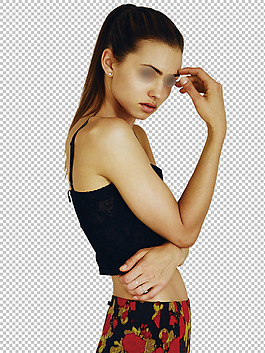 漂亮性感的美女模特免摳png透明圖層素材