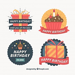 彩色生日標簽收集