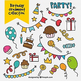 生日裝飾元素的收集
