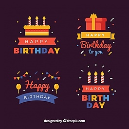 彩色生日貼紙的選擇