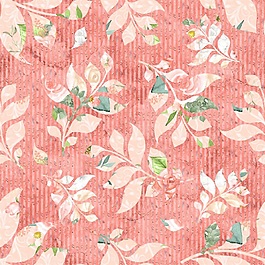 粉色葉子花朵圖案浪漫手繪情人節(jié)圖片背景