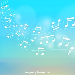 音符模糊的背景
