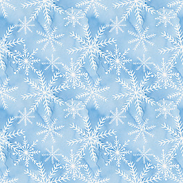 蓝色渲染雪花冬天背景素材