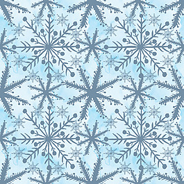 蓝色雪花拼接冬天背景素材