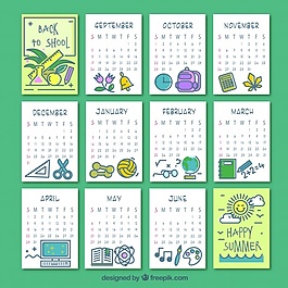 現(xiàn)代風(fēng)格的月歷