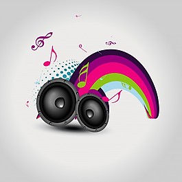 帶喇叭的音樂背景