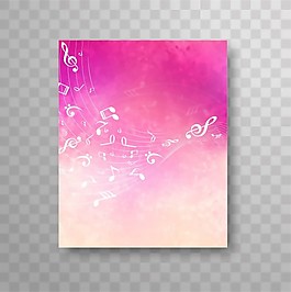 粉红音乐笔记小册子设计