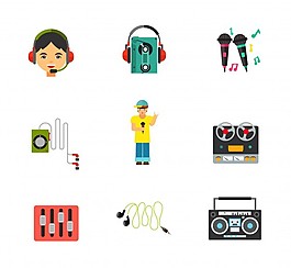 音樂設(shè)備圖標集