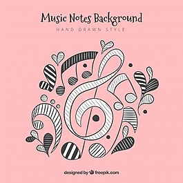 手繪音符背景