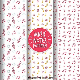 手繪樂譜的精美圖案