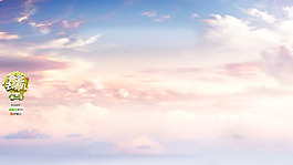 浪漫天空熱氣球背景