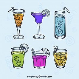 手繪夏日飲品系列