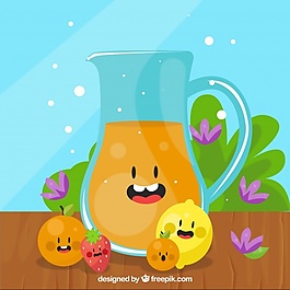 水果汁壶的背景