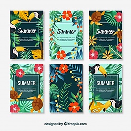 夏日鮮花卡片