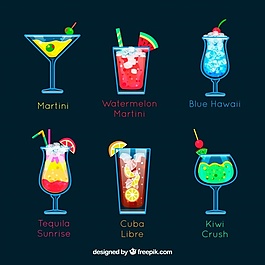多彩夏日飲品