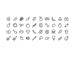 網(wǎng)頁食品icon圖標(biāo)設(shè)計素材