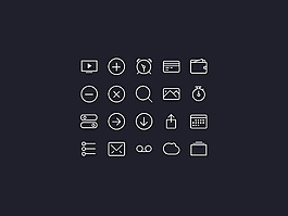 白色網(wǎng)頁UI矢量icon圖標素材