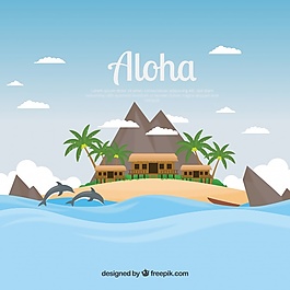 ALOHA背景中一道亮麗的風景線的小屋