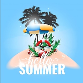 你好夏天的背景