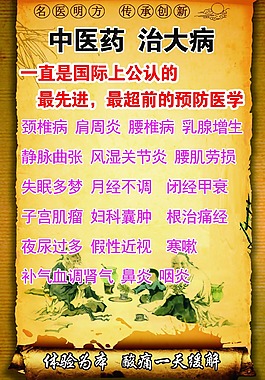 中醫藥展板