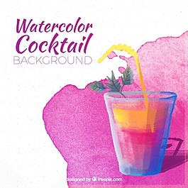 水色夏日雞尾酒背景