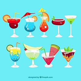 各种清爽鸡尾酒