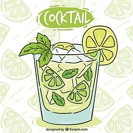 手繪Mojito背景