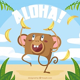 ALOHA猴子背景