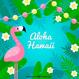火烈鳥ALOHA背景