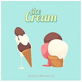 融化的冰淇淋背景