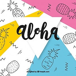 以菠蘿ALOHA背景圖