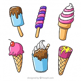 美味冰淇淋的夏日搭配