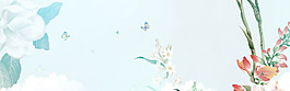 小清新花朵邊框背景