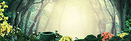 夢(mèng)幻陽(yáng)光森林背景
