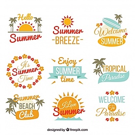 復(fù)古風(fēng)格的夏日貼紙系列