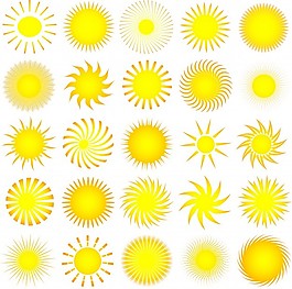 許多太陽圖標