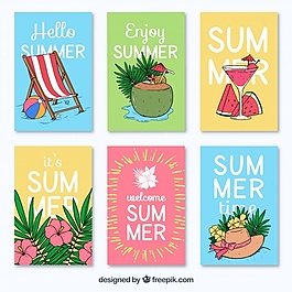夏季手繪卡片的種類
