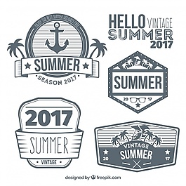 復(fù)古風(fēng)格的夏日貼紙