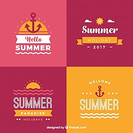 夏日復(fù)古貼紙包
