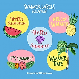 手繪夏日貼紙包