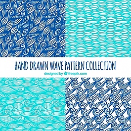 手工繪制的形狀裝飾波模式