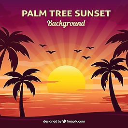 可愛的夕陽的背景