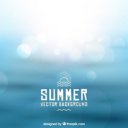 海面背景模糊效果的夏天