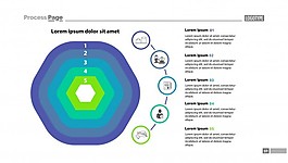 五層流程圖幻燈片模板