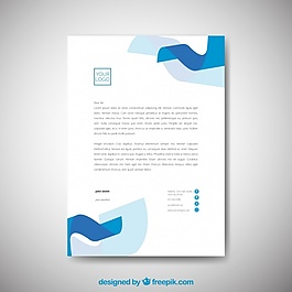 帶有波浪形的簡單的企業(yè)宣傳冊