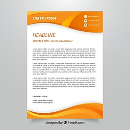 橙色的企業(yè)宣傳冊和抽象的形狀