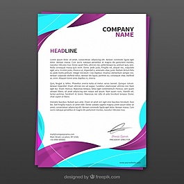 彩色波浪形企業(yè)宣傳冊(cè)