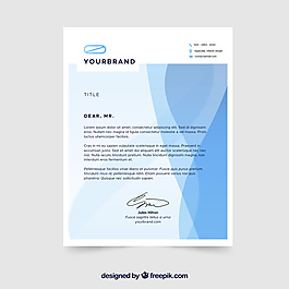 藍色波浪形企業(yè)宣傳冊