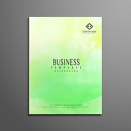 現(xiàn)代綠色水彩商業(yè)手冊